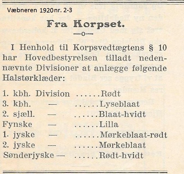 1920 Divisionstørklæder Væbneren nr 2 3