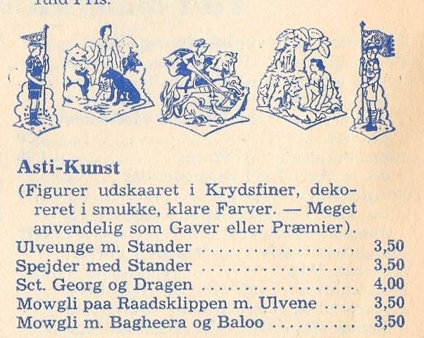 1948 Sommerkatalog Det Danske Spejderkorps depot Træfigur