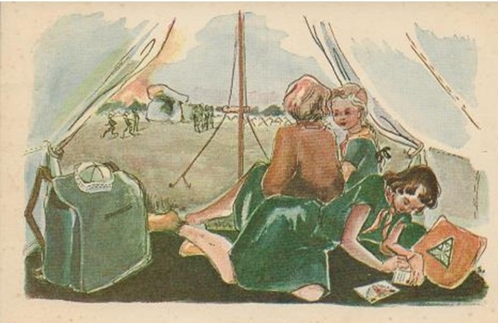 1952 postkort Thora Lund
