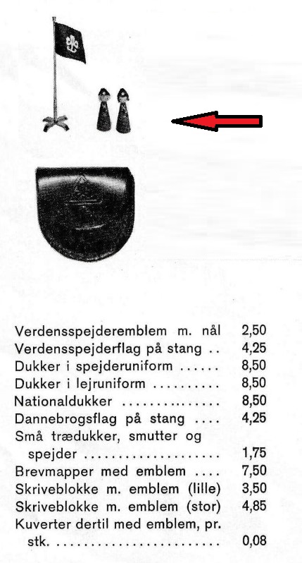 1964 Grønvirke katalog Små trædukker