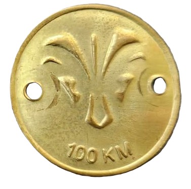 KFUM Sp spejder 100 km ny messing